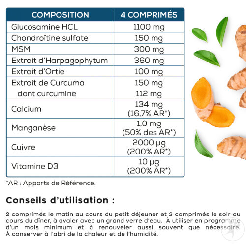 Chondrostéo+ Fort Articulations Glucosamine Et Harpagophytum 160 Comprimés-3