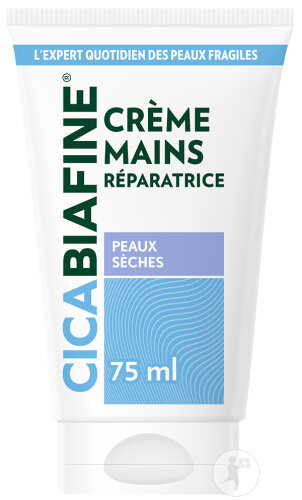 Cicabiafine Crème Mains Réparatrice Soin Intense Peaux Sèches Tube 75ml
