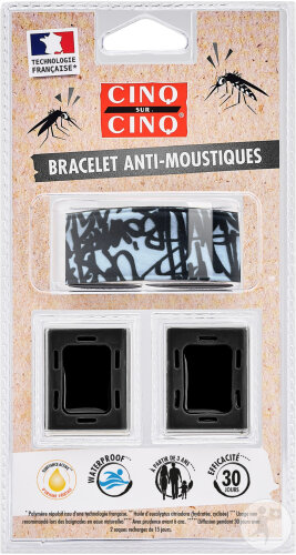 Cinq Sur Cinq Bracelet Noir Graffiti 1 Pièce