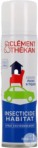 Clément Thékan Insecticide Habitat Spray Environnement Contre Puces Et Tiques 250ml