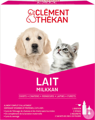Clément Thékan Lait En Poudre Milkkan Allaitement Des Chiots Et Chatons 400g