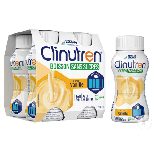 Clinutren Boisson Sans Sucres Vanille 4x200ml-2