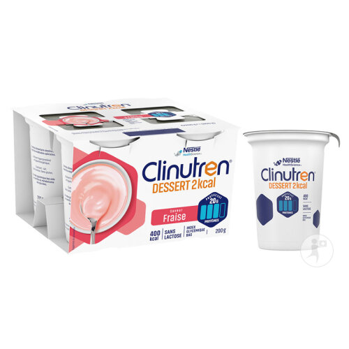 Clinutren Dessert Nutrim 400kcal Fraise 4x200g-2
