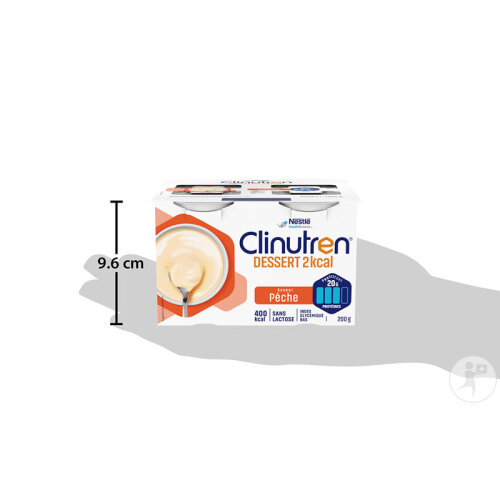 Clinutren Dessert Nutrim 400kcal Pêche 4x200g-3