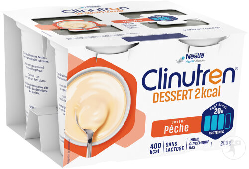 Clinutren Dessert Nutrim 400kcal Pêche 4x200g