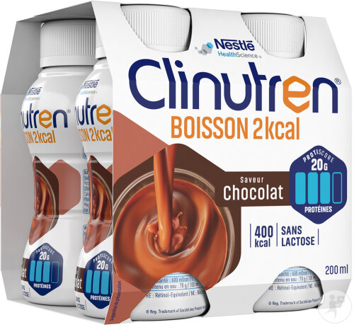 Clinutren Nutrim Boisson 2kcal Saveur Chocolat 4x200ml