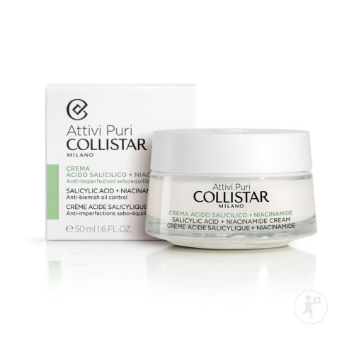 Collistar Attivi Puri Crème Acide Salicylique + Niacinamide Pot 50ml-2