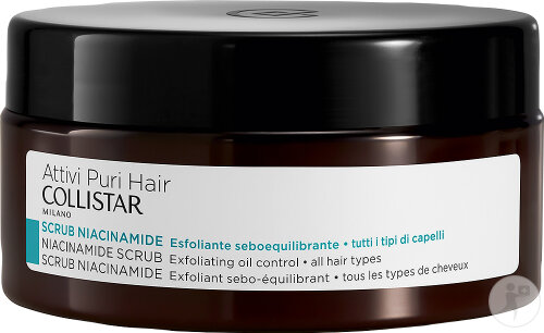 Collistar Attivi Puri Hair Scrub Niacinamide Exfoliant Sébo-Équilibrant Tous Types De Cheveux 250ml