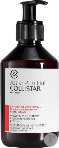 Collistar Attivi Puri Hair Shampoing Vitamine C Cheveux Colorés Flacon Pompe 250ml