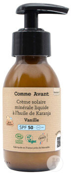 Comme Avant Crème Solaire Liquide Minérale IP50 Vanille V2 105g