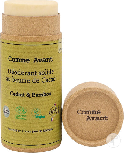 Comme Avant Déodorant Solide Au Beurre De Cacao Cédrat & Bambou 60g