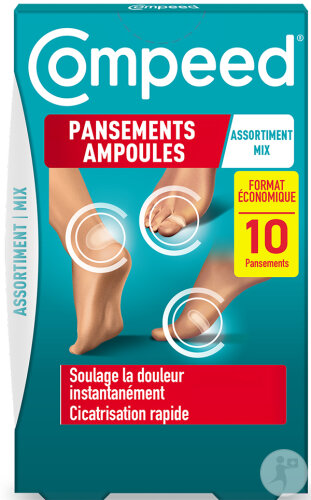 Compeed Pansements Ampoules Mixpack Format Économique 10 Pièces