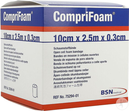 Bsn Medical CompriFoam Bandes Mousse 10cm x 2,5m x 0,3cm 1 Pièce (7529401)