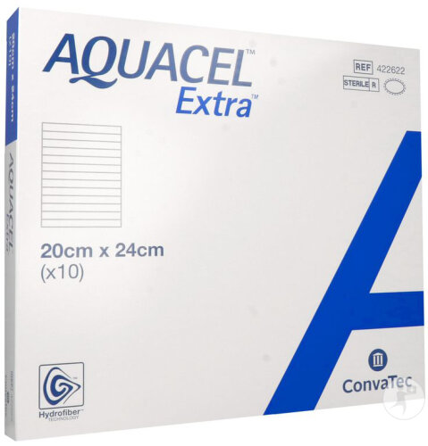 Convatec Aquacel Extra Pansement 20cmx24cm 10 Pièces (Ref 422622)