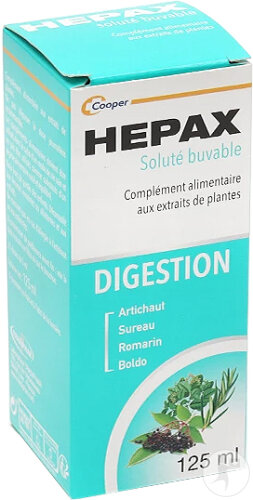Cooper Hepax Soluté Buvable Digestion Flacon 125ml