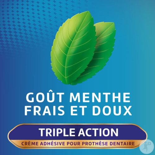 Corega Triple Action Crème Adhésive Prothèses Dentaires Fixation 12h Tube 70g-3