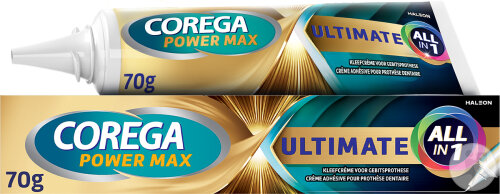 Corega Ultimate All-In-1 Crème Adhésive Pour Prothèses Dentaires Tube 70g