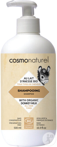 Cosmo Naturel Shampoing Au Lait D'Ânesse Bio Flacon-Pompe 500ml