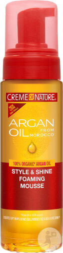 Crème Of Nature Mousse Coiffante À L'Huile D'Argan Du Maroc Flacon-Pompe 207ml