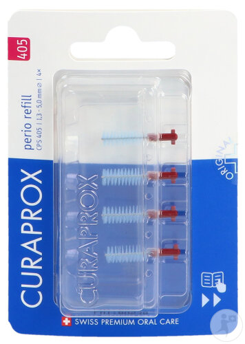 Curaprox CPS 405 Perio Recharge Brossette Interdentaire Cerise 4 Pièces