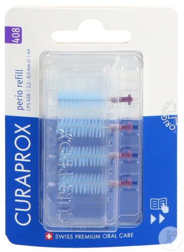 Curaprox CPS 408 Perio Recharge Brossette Interdentaire Violet Foncé 4 Pièces