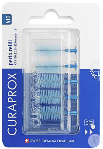 Curaprox CPS 410 Perio Recharge Brossette Interdentaire Bleu Foncé 4 Pièces