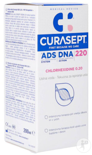 Curasept ADS DNA220 Bain De Bouche Chlorhéxidine 0,20% 200ml