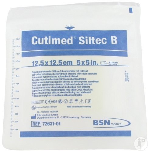 Cutimed Siltec Pansement Hydrocellulaire Siliconé 12,5x12,5cm Pièce 1