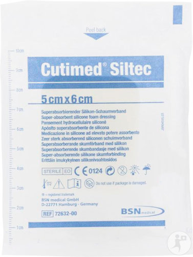 Cutimed Siltec Pansement Hydrocellulaire Siliconé 5x6cm Pièce 1
