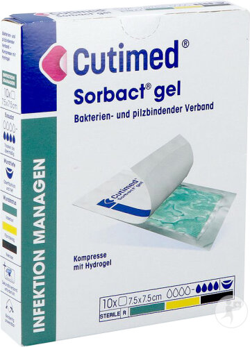 Cutimed Sorbact Hydro Gel 7,5cmx7,5cm 10 Pièces