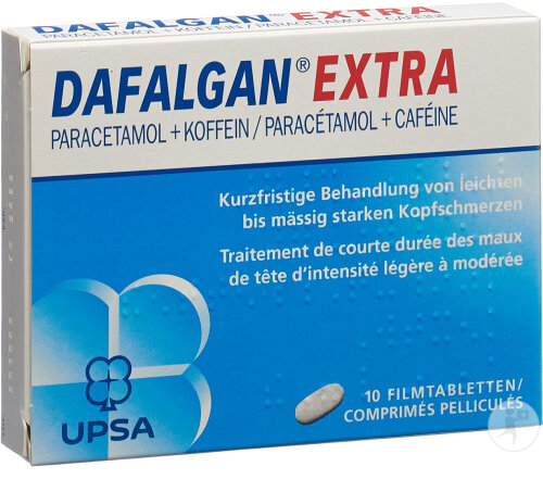 Dafalgan Extra Paracétamol/Caféine 500/65 mg 10 Comprimés Pelliculés
