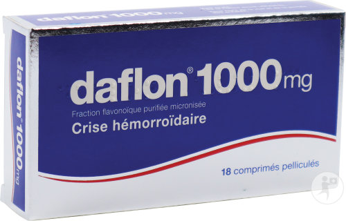 Daflon 1000mg Fraction Flavonoïque Purifiée Micronisée Crise Hémorroïdaire 18 Comprimés Pelliculés