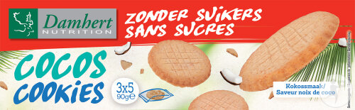 Damhert Nutrition Sans Sucres Cocos Cookies 90g