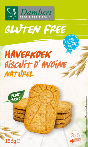 Damhert Sans Gluten Biscuit D'Avoine Naturel 165g