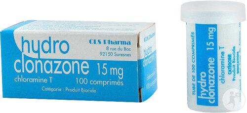 DB Pharma Hydroclonazone 15mg Pour Solution Buvable Antiseptique De L'Eau 100 Comprimés