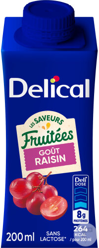 Delical Boisson Fruitée Goût Raisin 4x200ml
