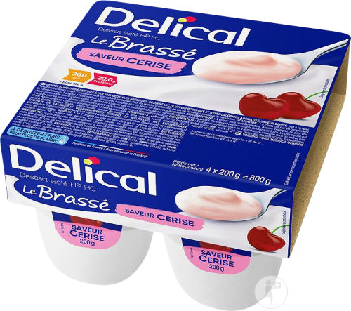 Delical Le Brassé HP/HC Saveur Cerise Pots 4x200g