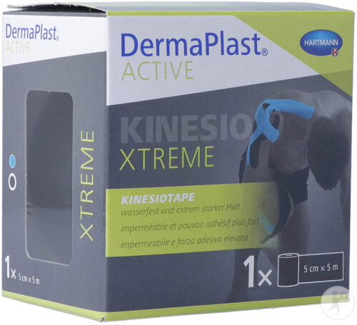 DermaPlast Active Kinesiotape Xtreme 5cm x 5m Noir 1 Pièce