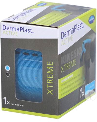 DermaPlast Active Kinesiotape Xtreme 5cm x 5m Bleu 1 Pièce-3