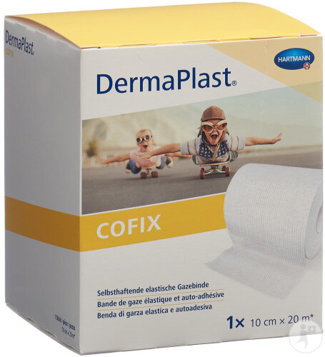 DermaPlast CoFix Bande De Gaze Élastique Et Auto-Adhésive 8cm x 20m Blanc 1 Pièce