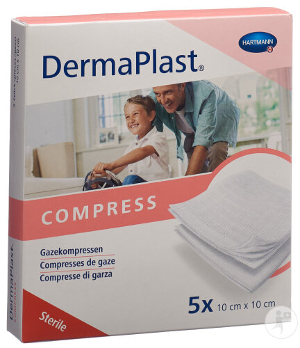 Dermaplast Compresse 10x10cm 8-Couches 5x2 Pièces
