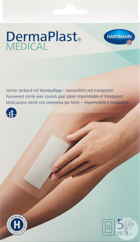 Dermaplast Medical Pansements Transparent 15x9cm 5 Pièces