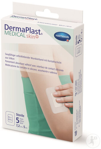 Dermaplast Medical Skin+ 7,2x5cm 5 Pièces