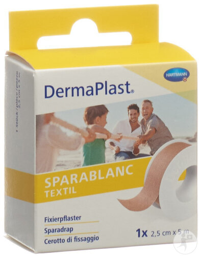 Dermaplast Sparablanc Textil 2,5cmx5m Chair 1 Pièce