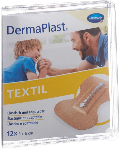 Dermaplast Textil Pansements Doigts 5x6cm Elastiques 12 Pièces