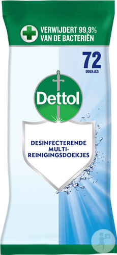 Dettol Lingettes Désinfectantes Multi-Surfaces 72 Pièces