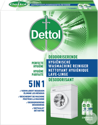Dettol Nettoyant Hygiénique Lave-Linge Désodorisant Duo Flacons 2x250ml