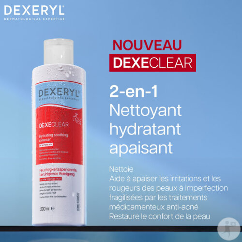 Dexeclear Nettoyant Hydratant Apaisant Peaux À Tendance Acnéique Flacon 200ml-2