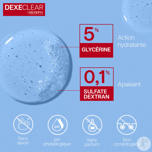 Dexeclear Nettoyant Hydratant Apaisant Peaux À Tendance Acnéique Flacon 200ml-4