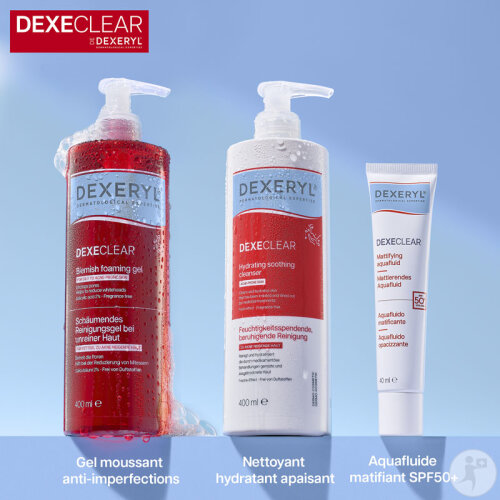 Dexeclear Nettoyant Hydratant Apaisant Peaux À Tendance Acnéique Flacon Pompe 400ml-7